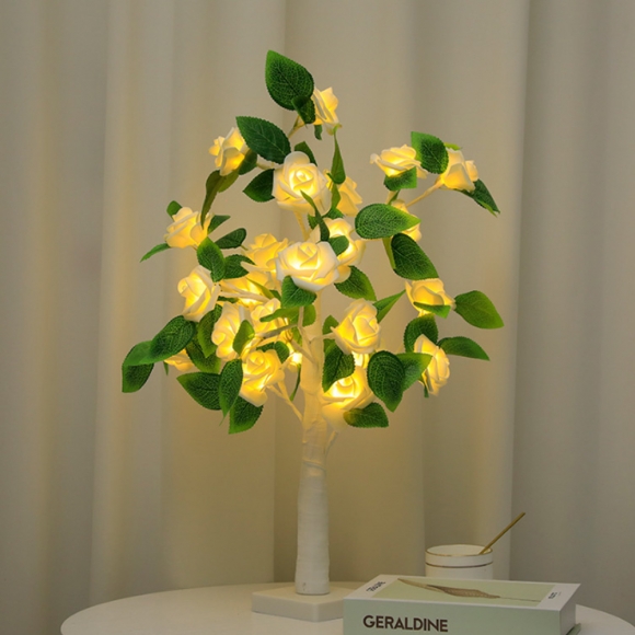 감성데코 장미나무 LED 무드등 (55cm) (화이트옐로우)