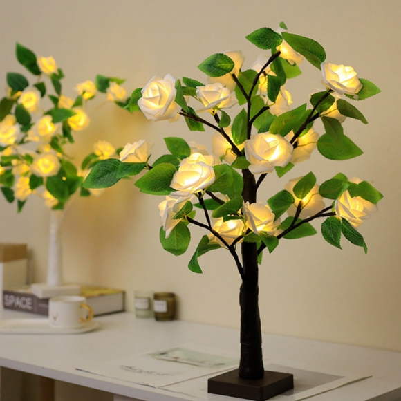 감성데코 장미나무 LED 무드등 (55cm) (브라운옐로우)