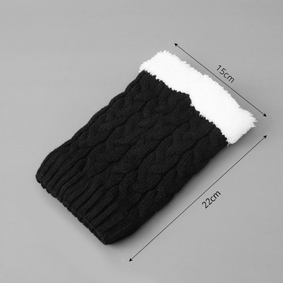 리나 도톰기모 숏 레그워머(블랙) (22cm)