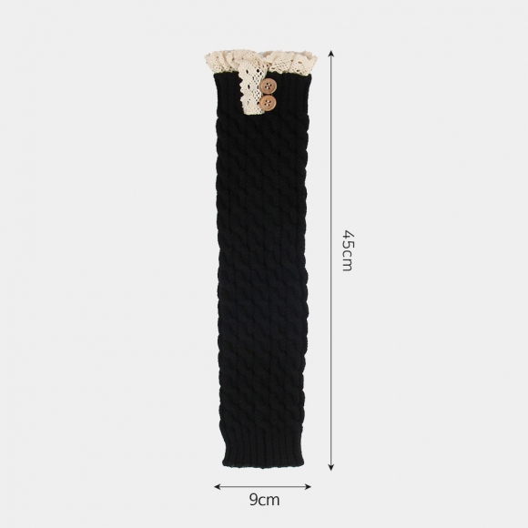 리나 레이스 레그워머(블랙) (45cm(12406-03)
