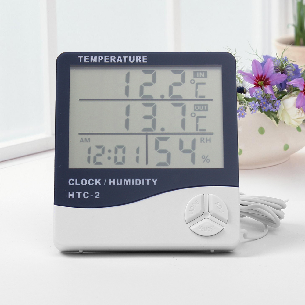 실내외 디지털 온습도계 벽걸이&탁상 시계 오토 워치 온도계 습도계 table clock