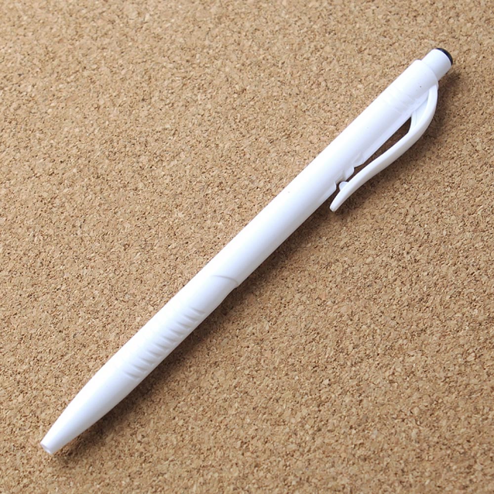Oce 화이트 우아한 볼펜 10p 0.7mm 검정심 광고 용품 사무실 필기류 단체 기념 볼펜