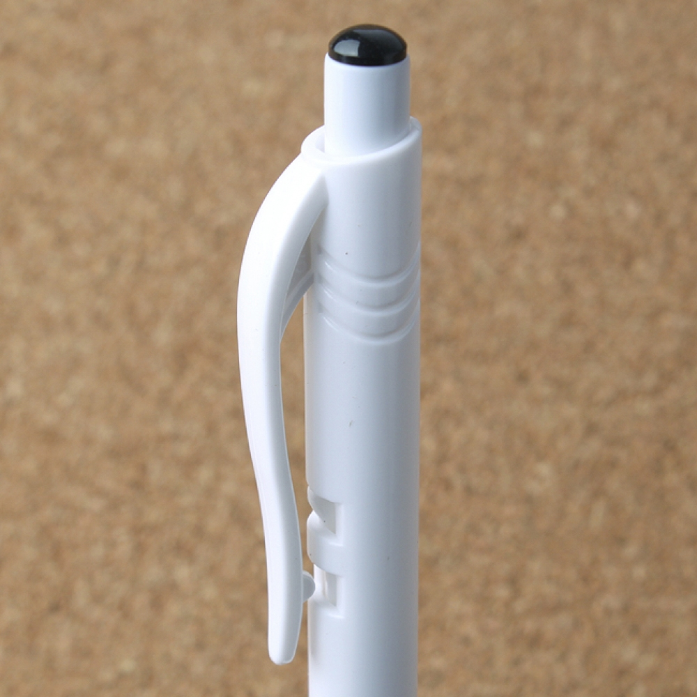 Oce 화이트 우아한 볼펜 10p 0.7mm 검정심 광고 용품 사무실 필기류 단체 기념 볼펜