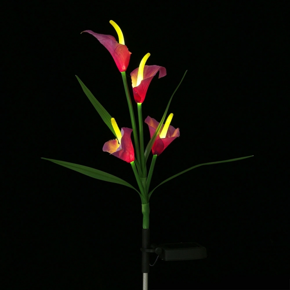 카라 LED 태양광 꽃정원등(퍼플)
