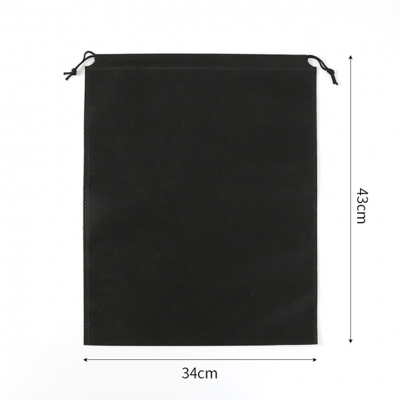 양쪽 스트링 부직포 파우치 20p세트(34x43cm) (블랙)
