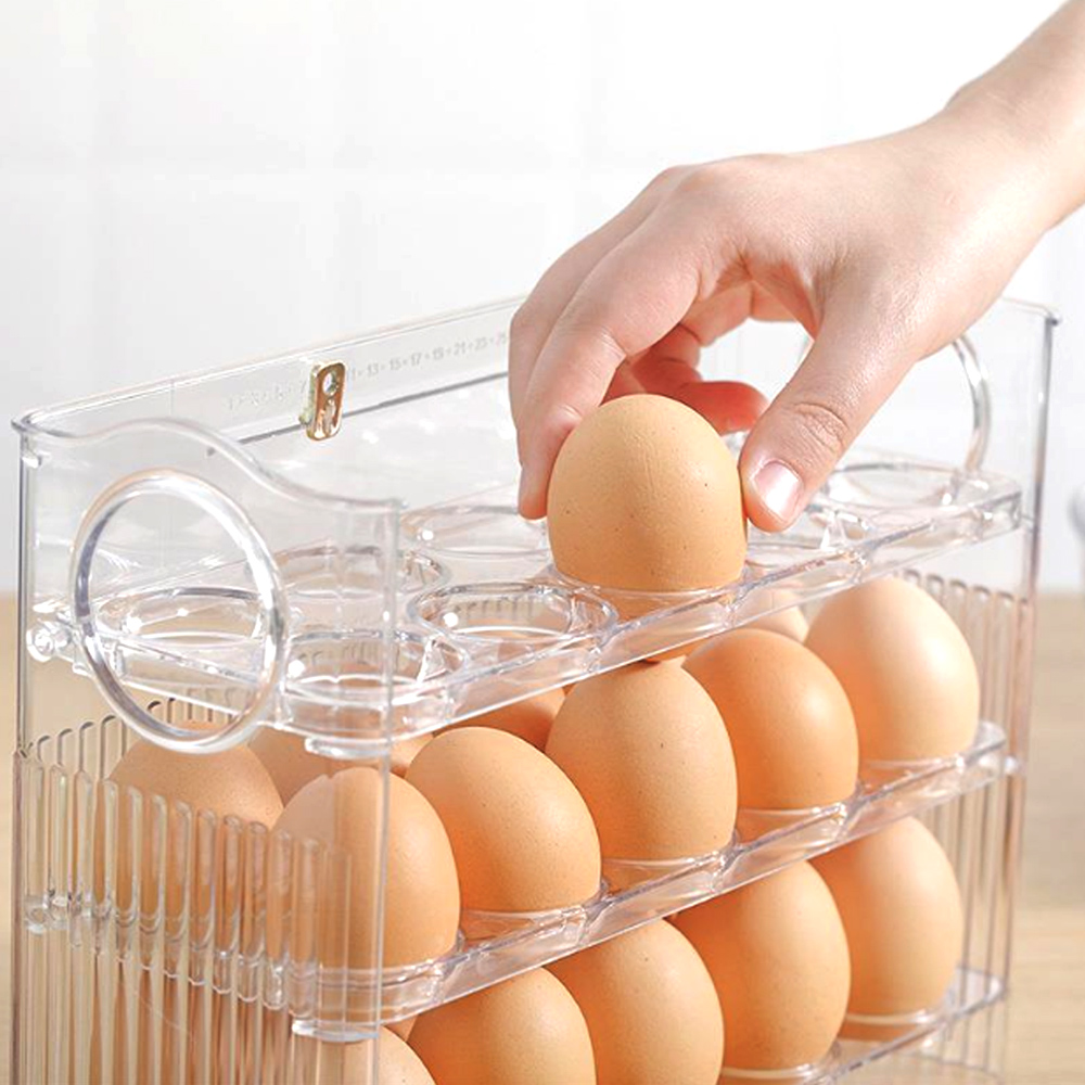 Oce 냉장고 정리 계란 보관함 30구 투명 개란 수납 꽂이 선반 에그 케이스 냉장고 용기