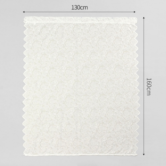 햇살감성 화이트 레이스 커튼(130x160cm) (봉집형)