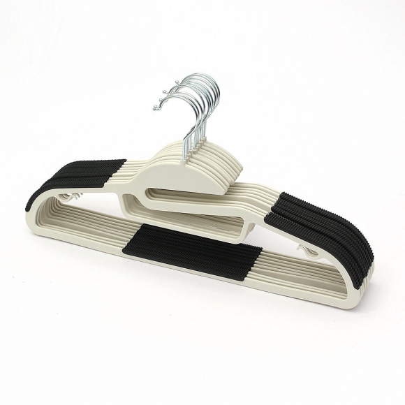 모던룸 논슬립 라운드 옷걸이 10p세트(블랙)