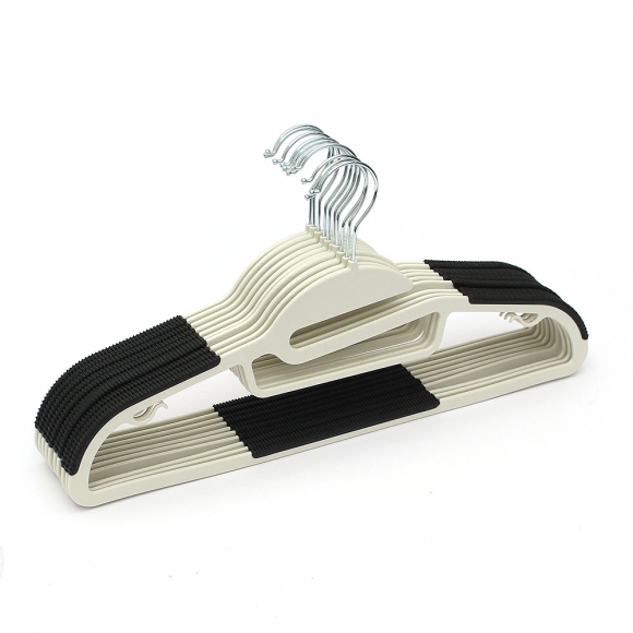 모던룸 논슬립 라운드 옷걸이 10p세트(블랙)