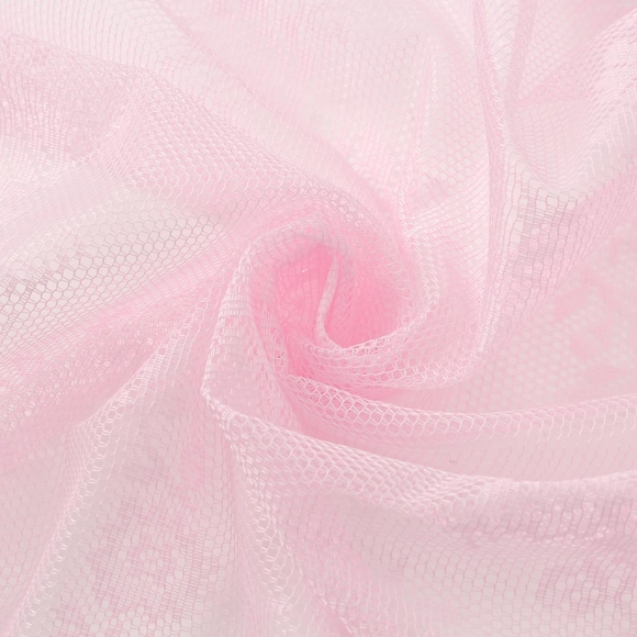 로망띠끄 핑크 레이스 커튼(145x240cm) (아일릿)