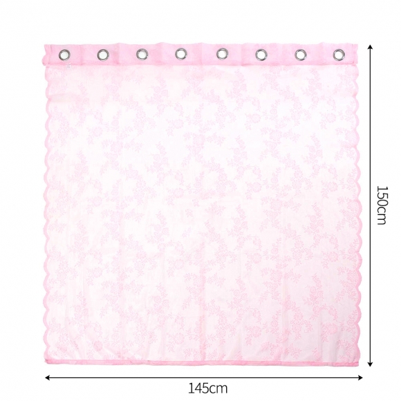 로망띠끄 핑크 레이스 커튼(145x150cm) (아일릿)