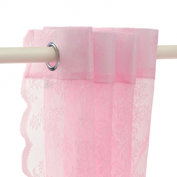 로망띠끄 핑크 레이스 커튼(145x150cm) (아일릿)