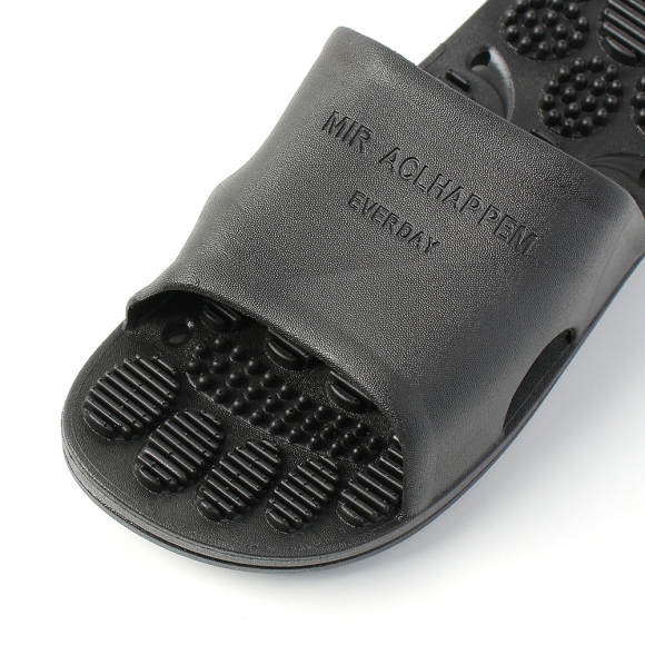 소프트 지압 욕실화 2켤레 세트(265-270mm) (블랙)