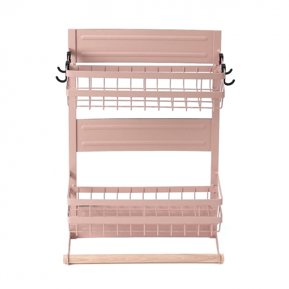 냉장고 자석 2단 수납선반(45cm) (핑크)