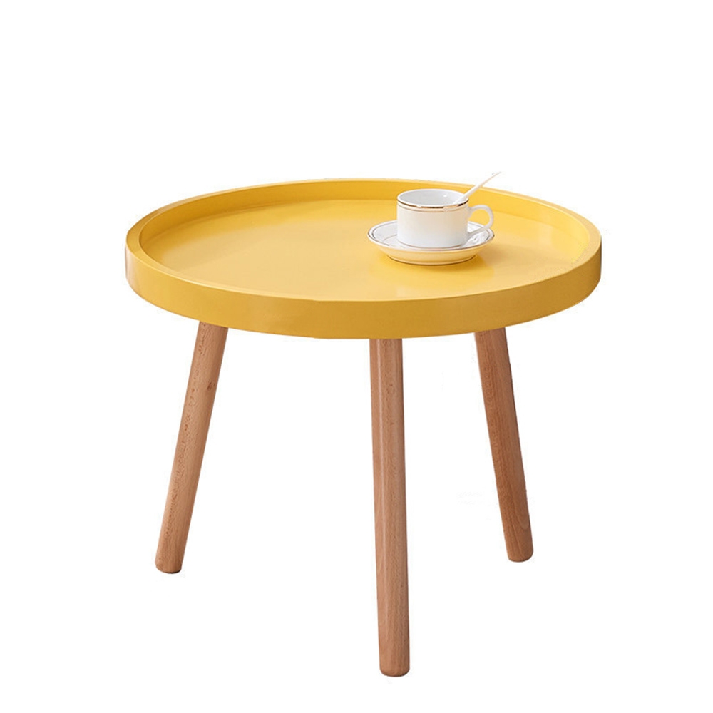 거실 원형 미니 테이블 (50cm) (옐로우)