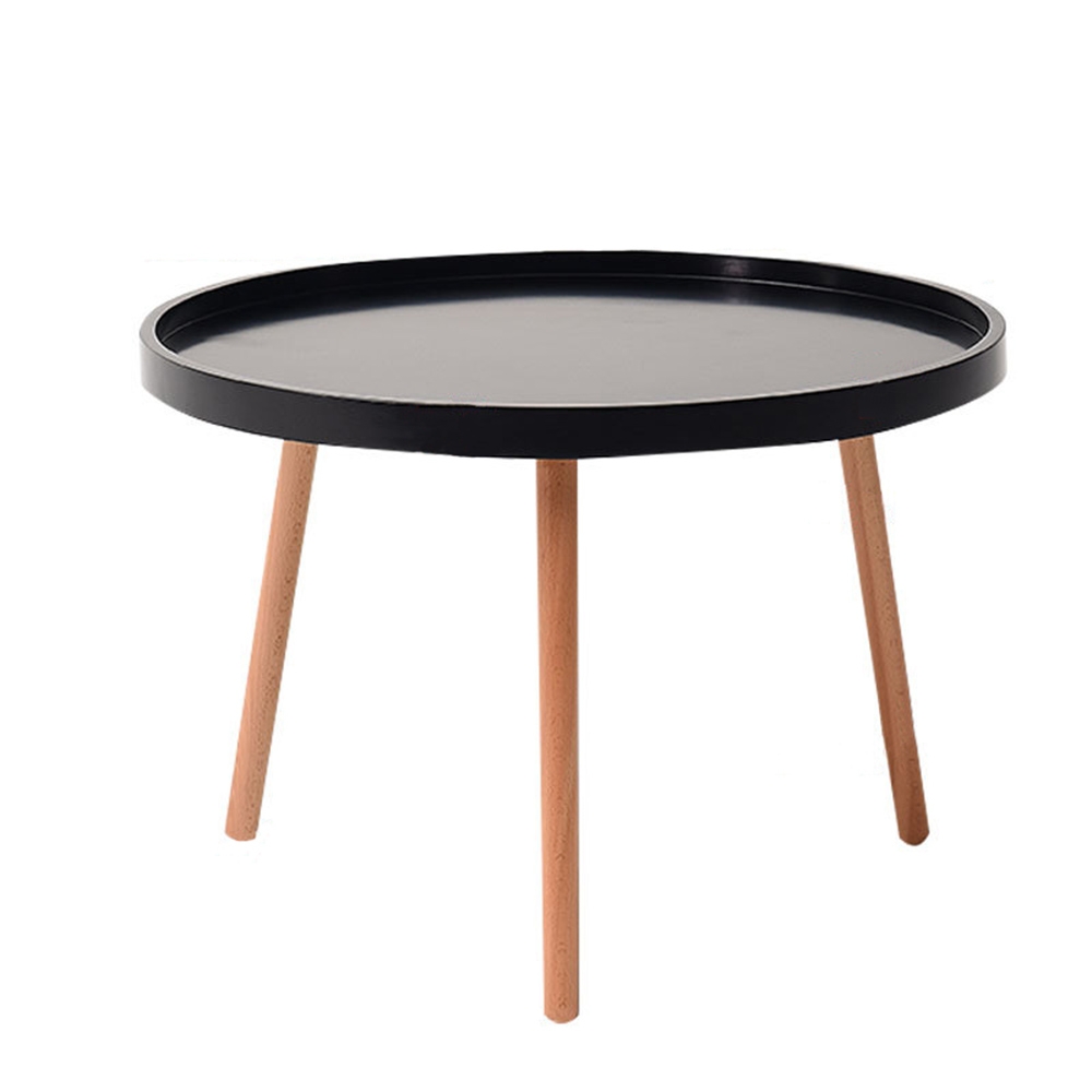 거실 원형 미니 테이블 (71.5cm) (블랙)