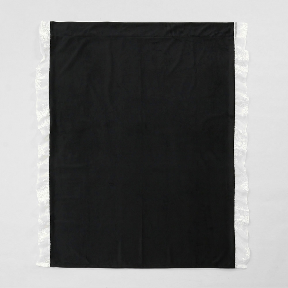 프로방스 러플 암막커튼 2장세트(100x130cm) (블랙)