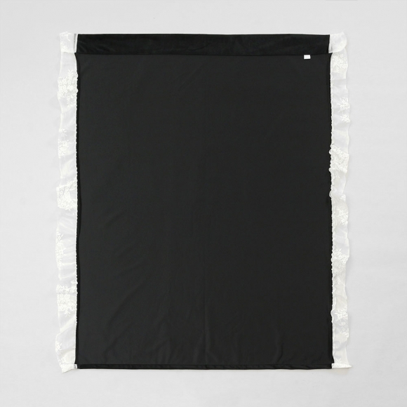 프로방스 러플 암막커튼 2장세트(100x130cm) (블랙)