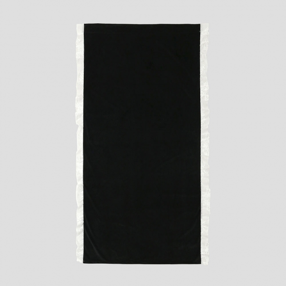 프로방스 러플 암막커튼 2장세트(100x200cm) (블랙)