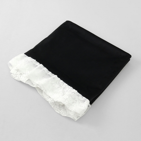 프로방스 러플 암막커튼 2장세트(100x200cm) (블랙)