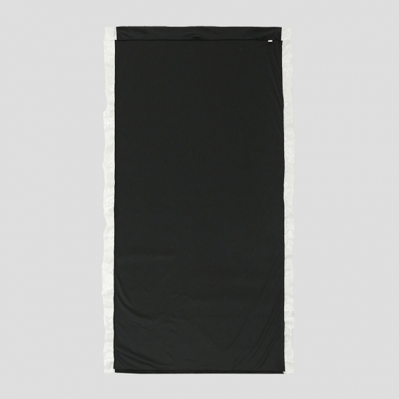 프로방스 러플 암막커튼 2장세트(140x260cm) (블랙)