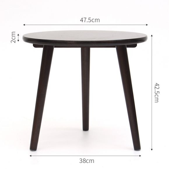 거실 원형 미니 테이블 (48cm) (월넛)