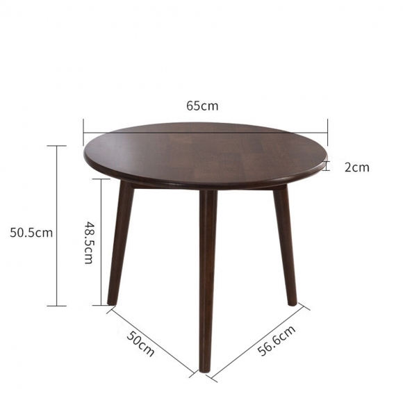 거실 원형 미니 테이블 (65cm) (월넛)