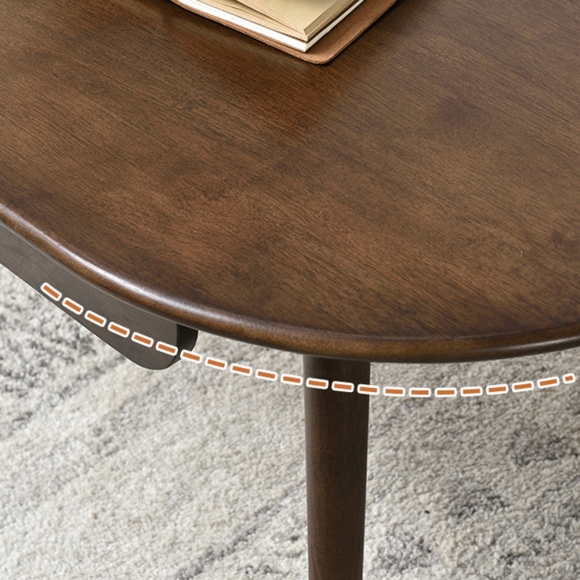 타원형 거실 인테리어 원목 테이블 (120cm) (월넛)