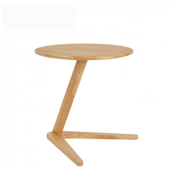 원목 미니 사이드 원형 테이블 (50cm) (네츄럴)
