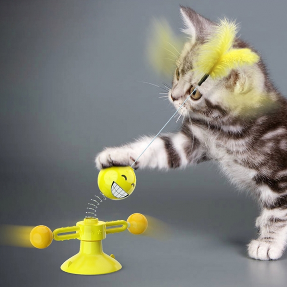 냥냥펀치 스프링 고양이 장난감(옐로우)