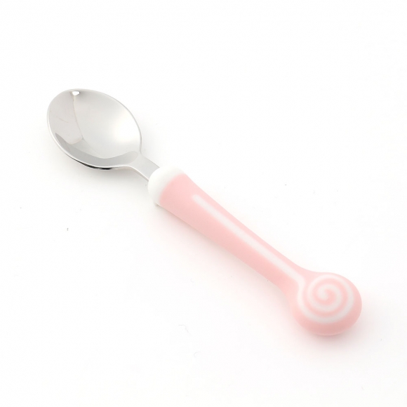 폴리 유아용 캔디 수저포크 세트(핑크)