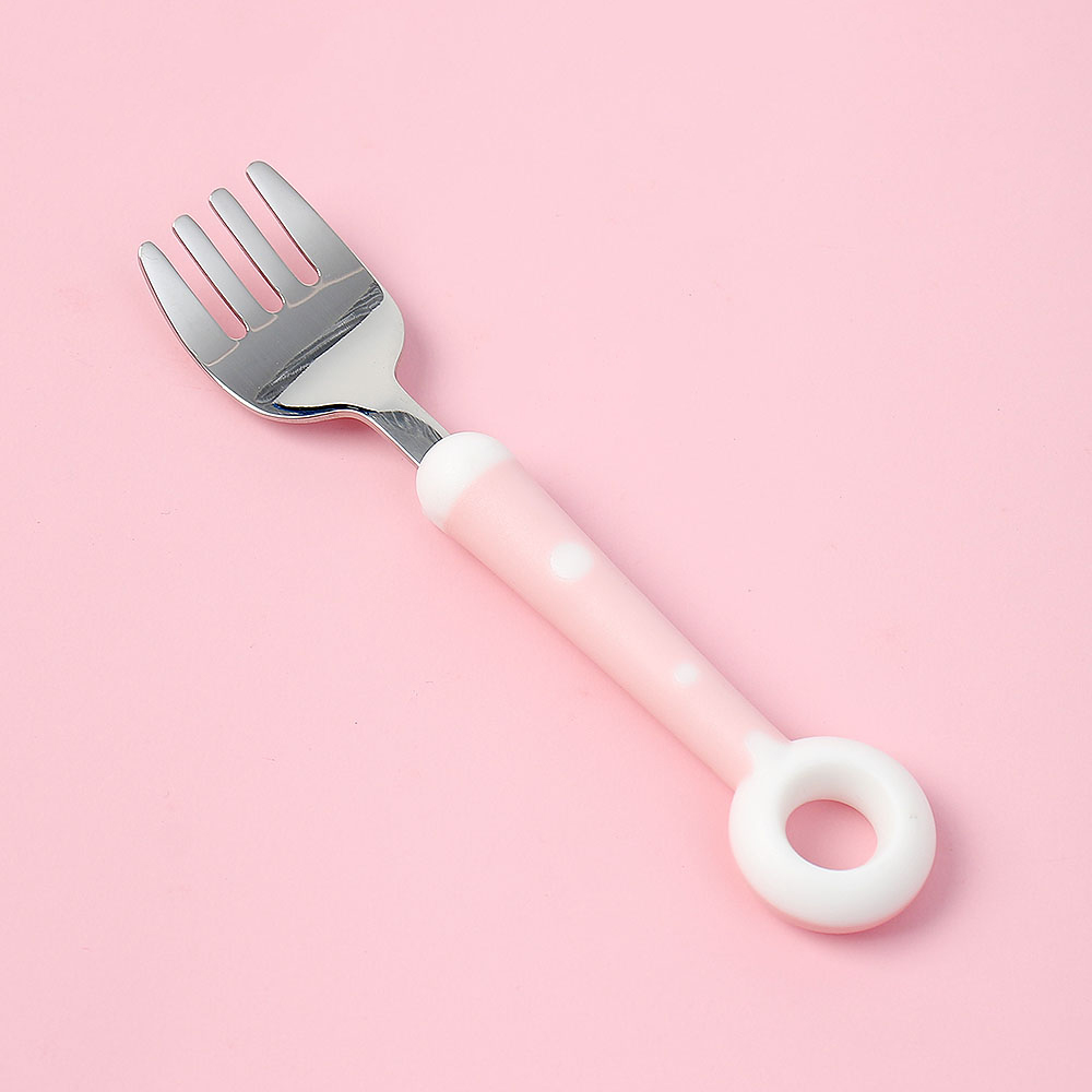 Oce KFDA 스텐 아기 숟가락 포크 핑크 런치박스 수픈 코리아 스틱 스푼 한식 커틀러리