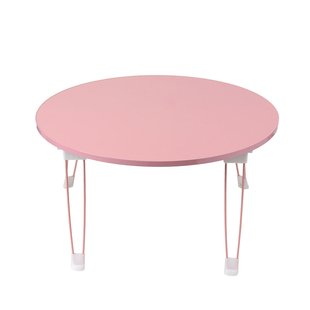 Oce 접이식 좌식 테이블 원형 탁자 핑크 목재상 다과상 교자상 접이식 상