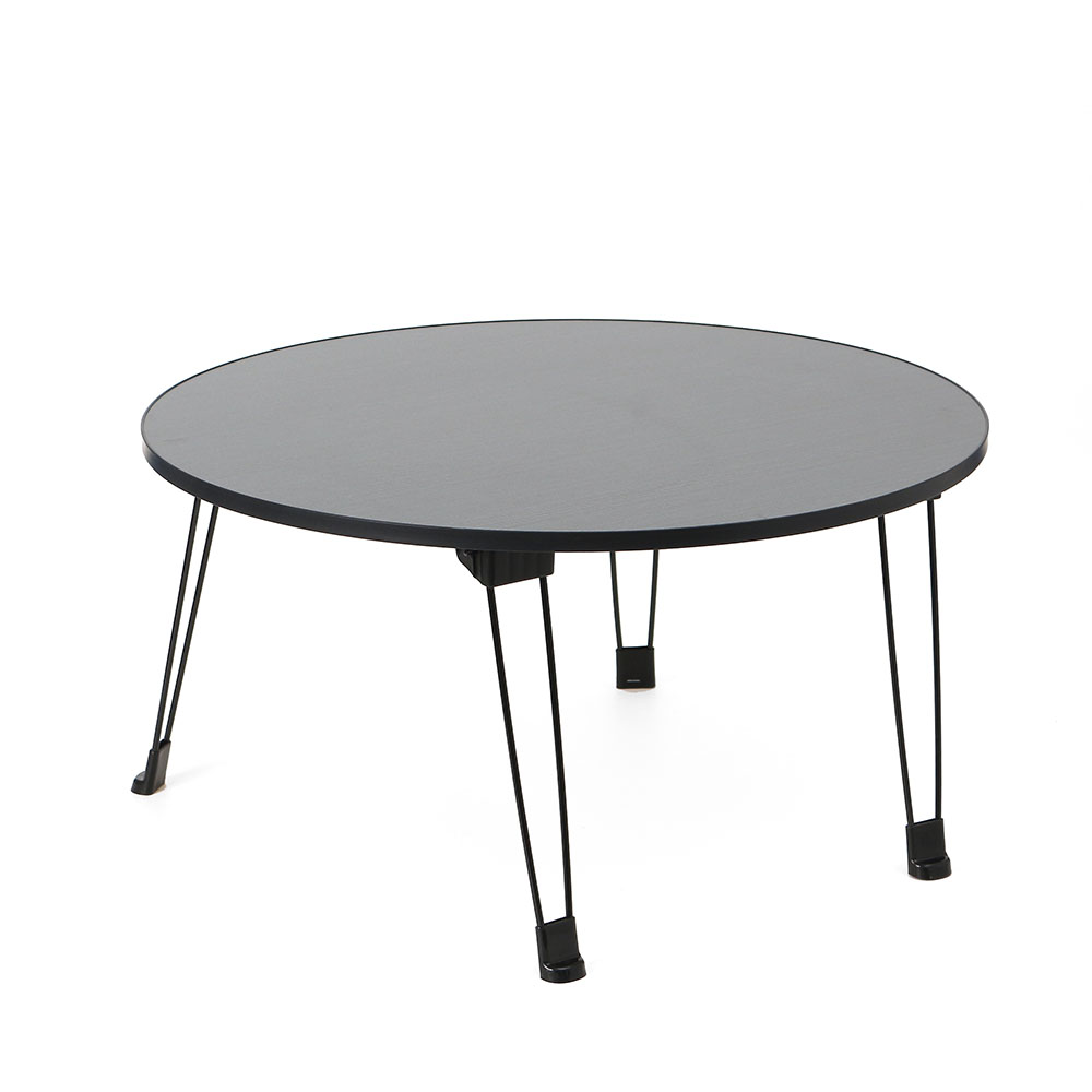 Oce 접이식 좌식 테이블 원형 탁자 블랙 교자상 앉은뱅이 책상 좌식 식탁