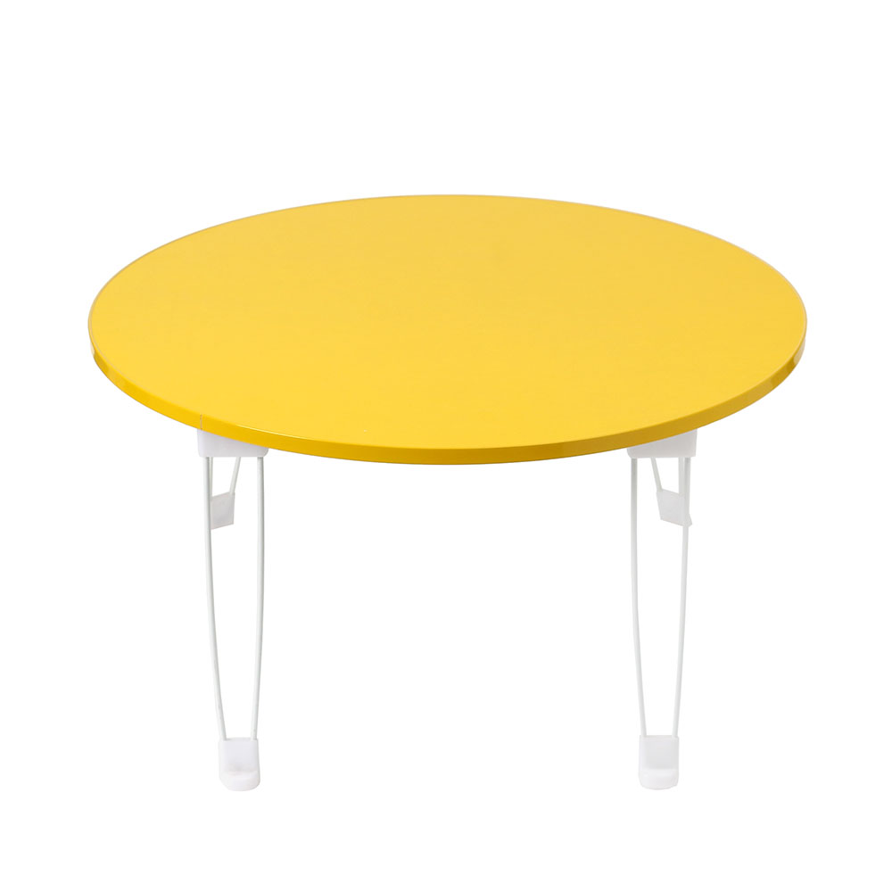 Oce 접이식 좌식 테이블 원형 탁자 옐로우 좌식 식탁 앉은뱅이 책상 목재상 다과상