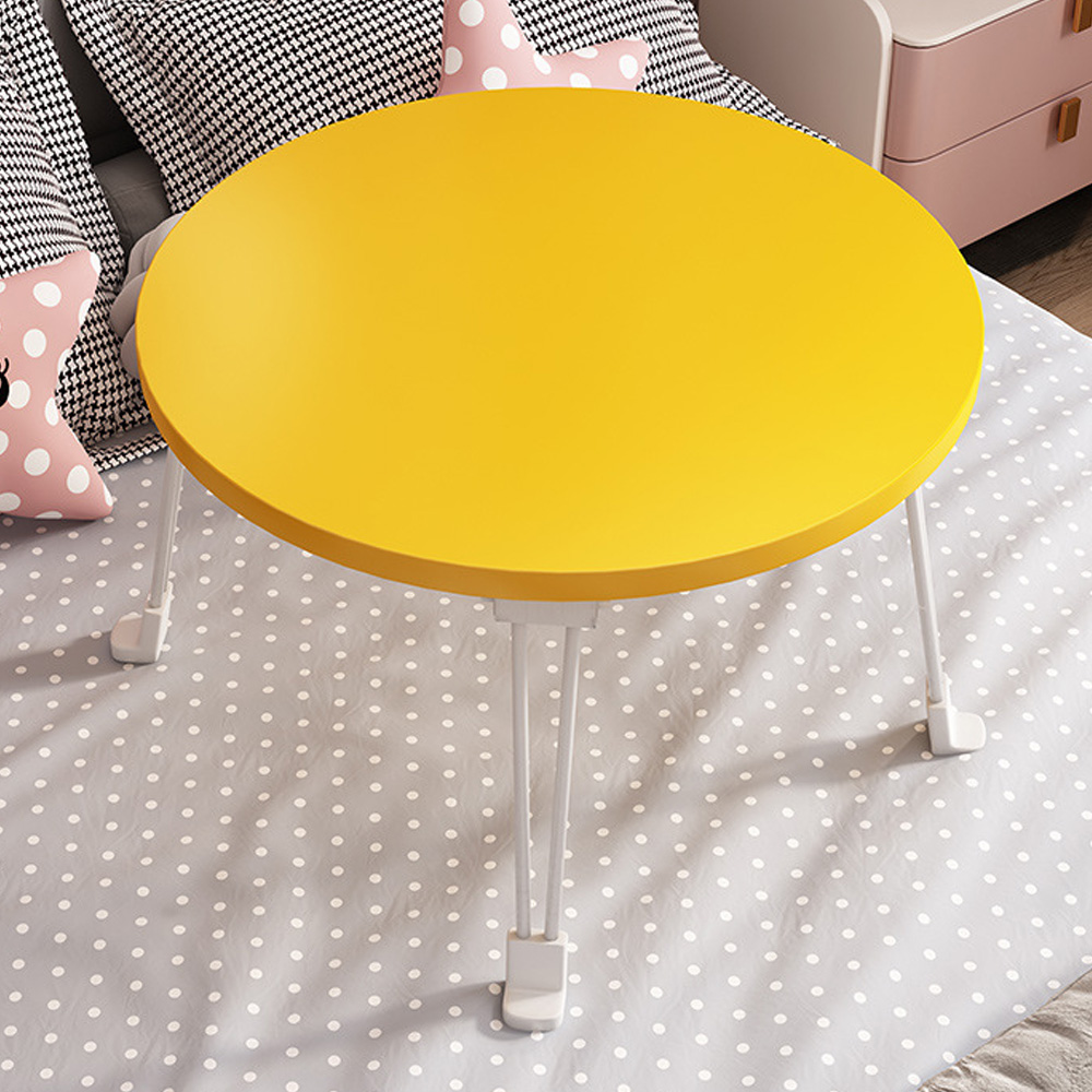 Oce 접이식 좌식 테이블 원형 탁자 옐로우 좌식 식탁 앉은뱅이 책상 목재상 다과상