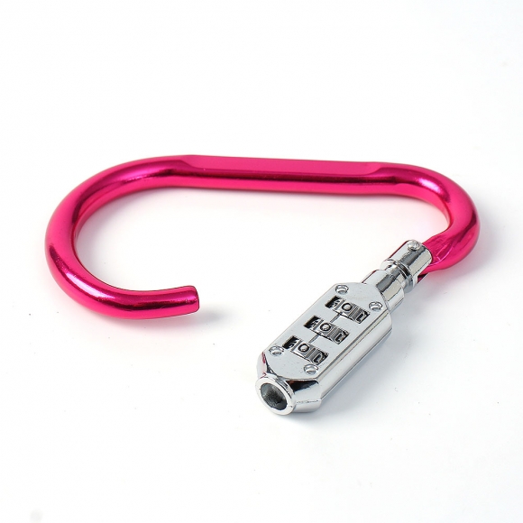 카라비너 다이얼 자물쇠 2P (핑크)
