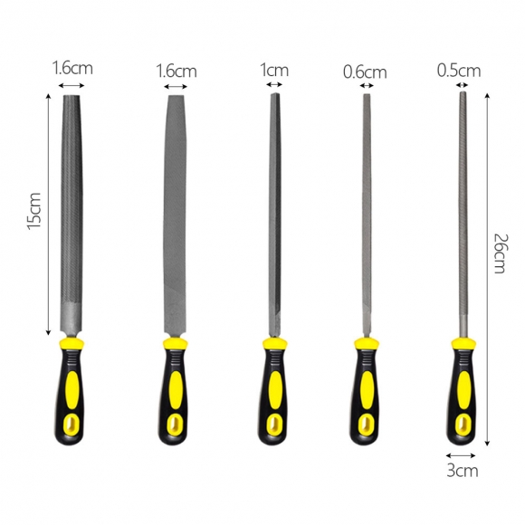 연마작업 야스리 쇠줄 5종 세트(26cm)