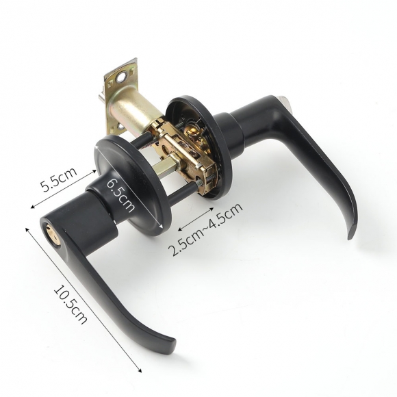 백세트 조절 열쇠형 방문손잡이 C타입(블랙) (25~45mm)