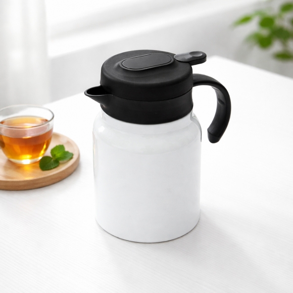 티웨어 온도표시 보온주전자(900ml) (화이트)