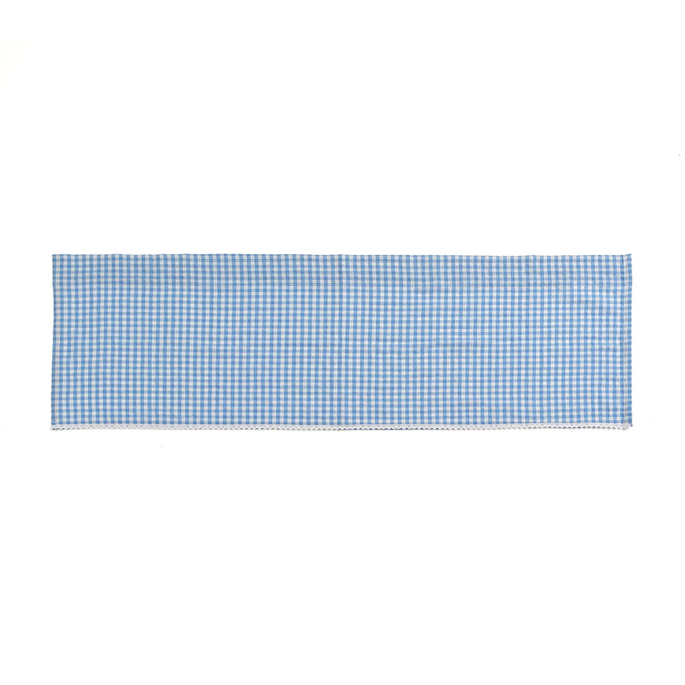 혼방면 작은창 가리개 커튼 132x45 블루 부엌 인테리어 주방 꾸미기 발란스 반커텐