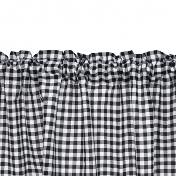 써니하우스 체크 바란스 커튼(106x45cm) (블랙)