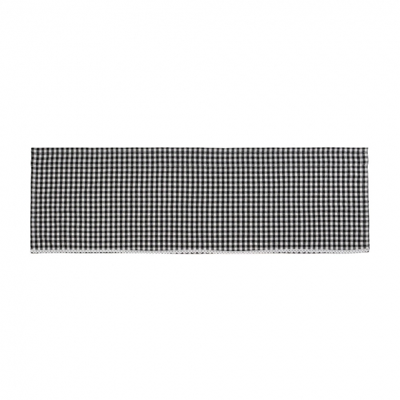 써니하우스 체크 바란스 커튼(132x45cm) (블랙)