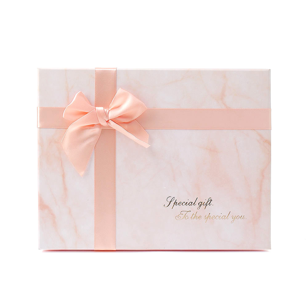 Oce 종이 선물 상자 공단 리본 박스 27x21cm 핑크 페이퍼 패키징 옷  쇼핑백 포장 박스