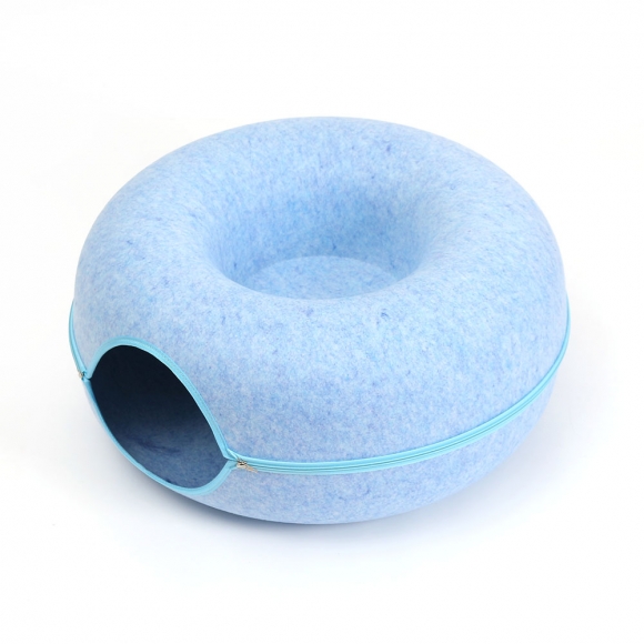 고양이 도넛 터널 숨숨집(60cm) (블루)