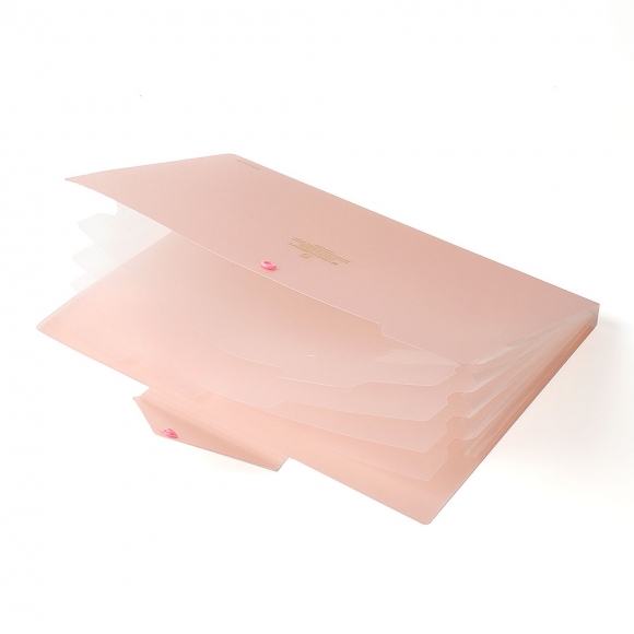 반투명 도큐먼트 파일 3p세트(5칸) (핑크)