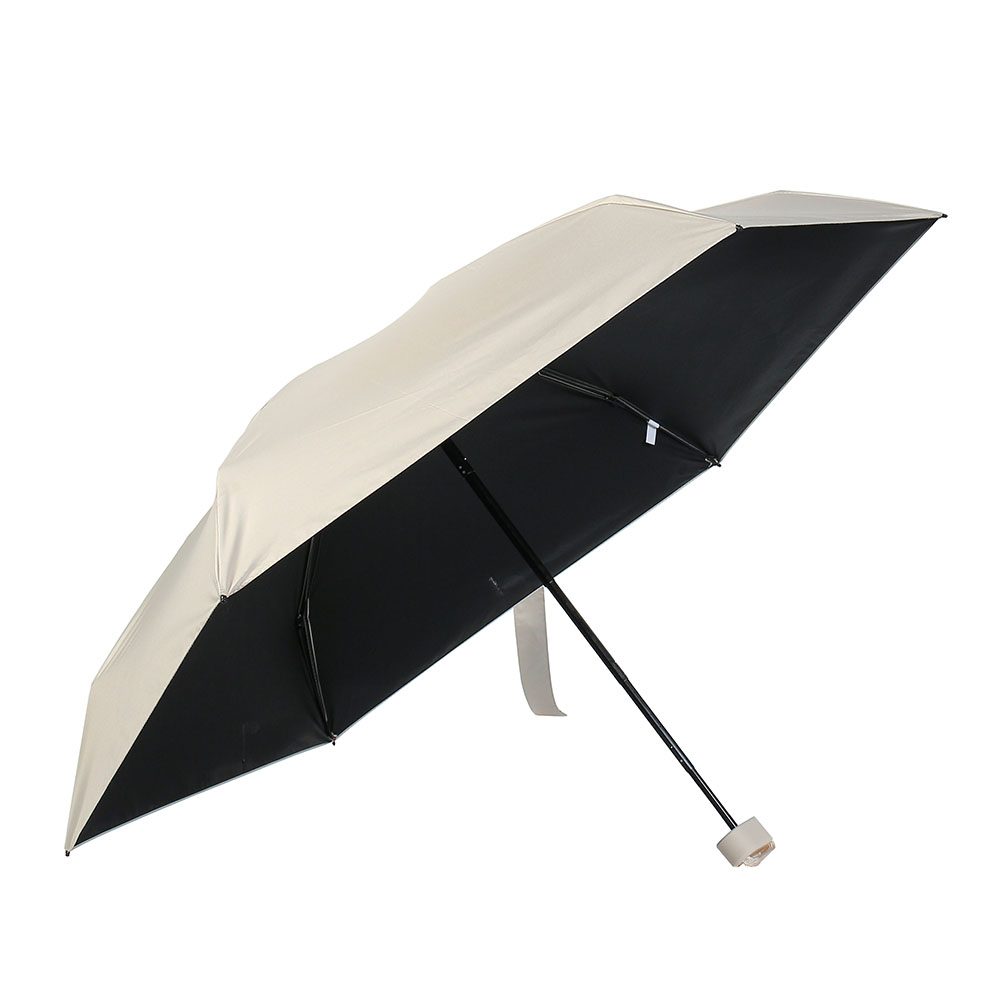 Oce 합금살 암막 6단 초미니 우산겸 양산 베이지 수동 양우산 가벼운 단우산 수동 접이식 우산