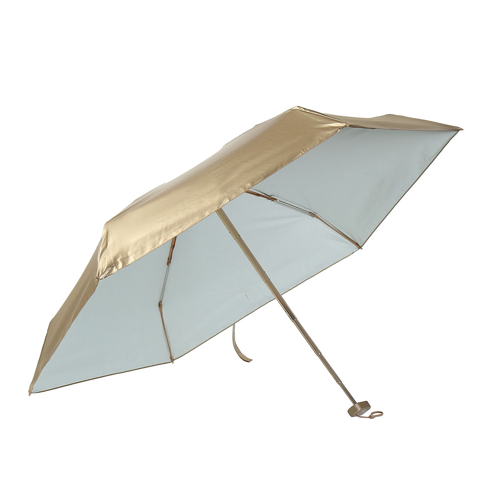 Oce 화이바 암막 6단 초미니 우산겸 양산 골드 화이트 초경량 휴대용 양산 UV 자외선 차단 양산 수동 양우산