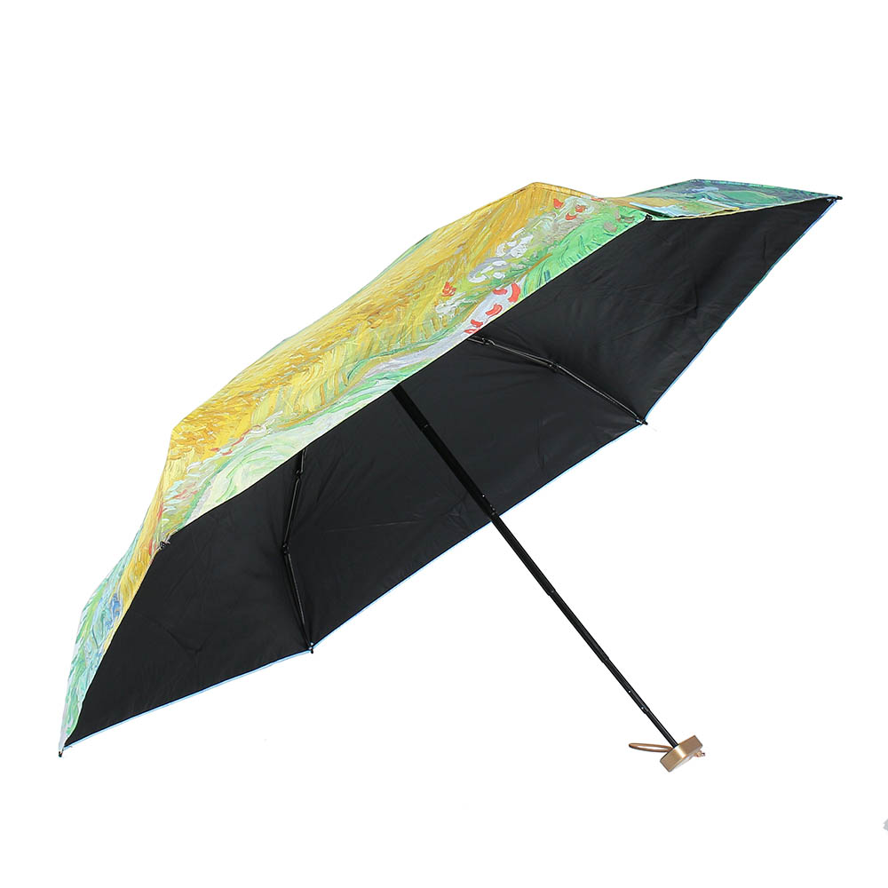 Oce 컬러아트 암막 6단 초미니 우산겸 양산 블랙 윈드 썬쉐이드  썬세이드 가벼운 단우산 튼튼한 우양산