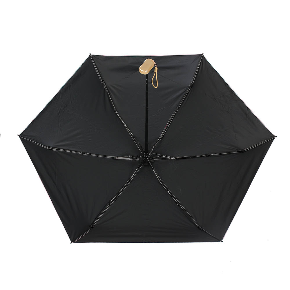 Oce 컬러아트 암막 6단 초미니 우산겸 양산 블랙 피오니 초경량 휴대용 양산 튼튼한 우양산 비비드 칼라 우산